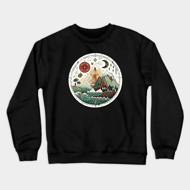 Saga of the Norse: Viking Exploration, Epic Tales, and Anime-Manga Heritage in Vinland Saga Art Crewneck Sweatshirt by insaneLEDP